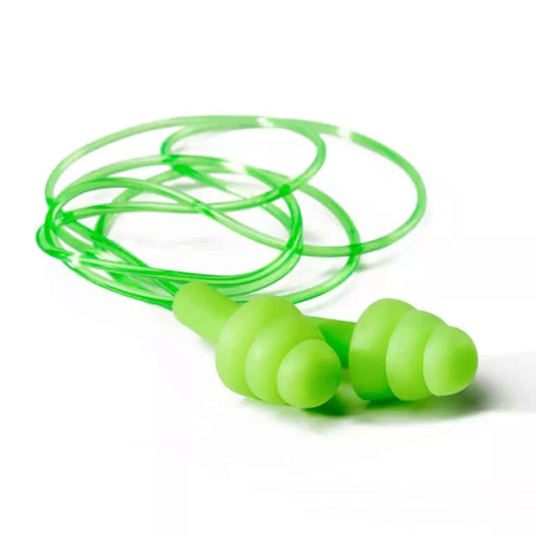 Dromex® GREEN CORDED RE-USABLE EARPLUGS