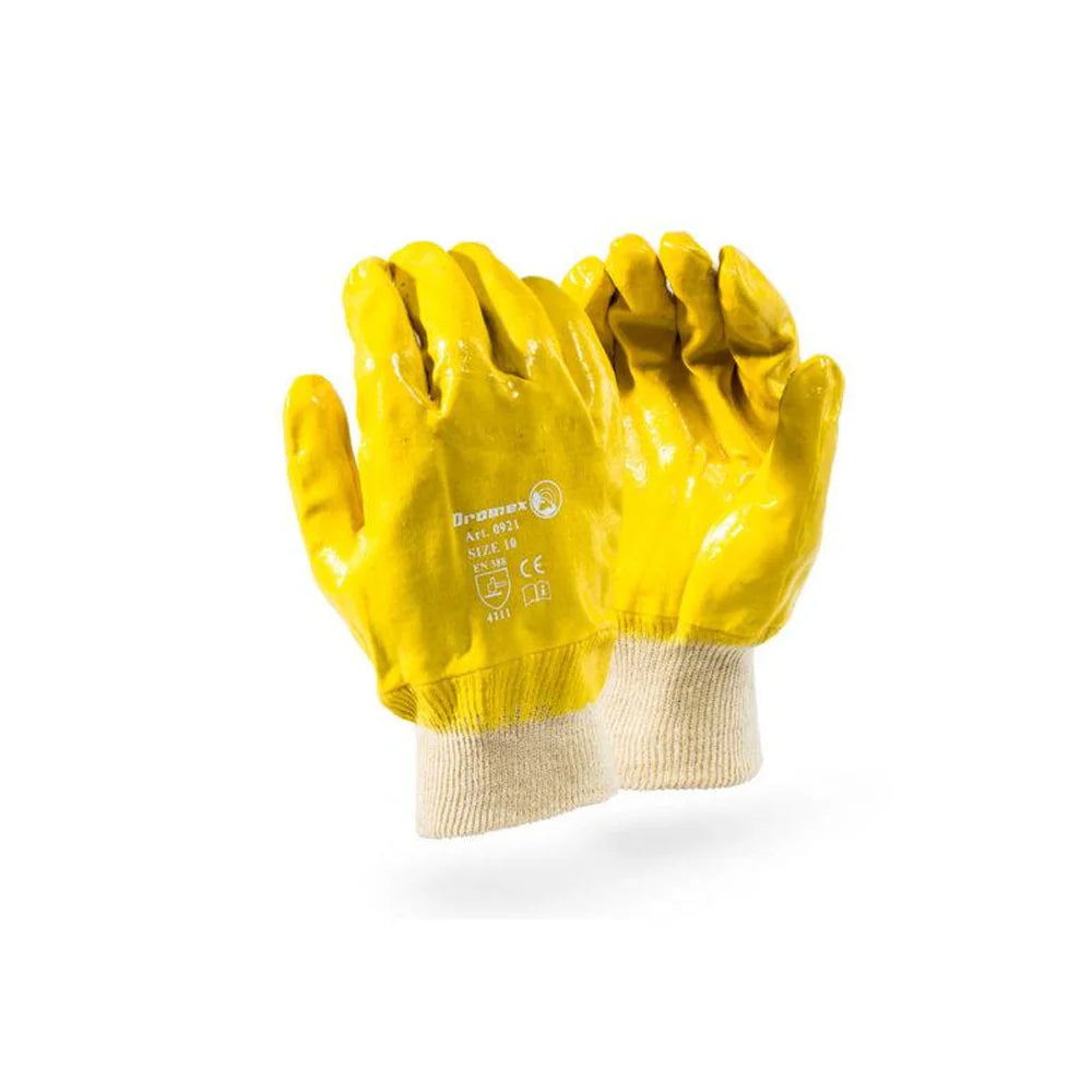 Dromex® YELLOW FULLY DIPPED KNITTED WRIST SIZE 10(120)